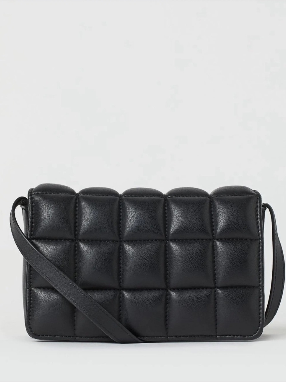 H&M Quilted Puff Square Crossbody Bag - Black